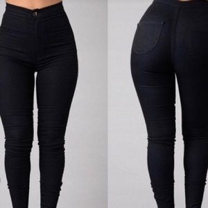 Black Straight Leg Trousers